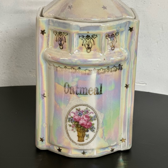 Antique 1920s Lusterware Spice Canisters by White Block Germany - Picture 8 of 12